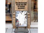 Panou publicitar dublu, prevazut cu 2 rame click, 115x64x35 cm, aluminiu, gri - imagine 6
