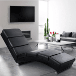 Fotoliu de relaxare pentru living, piele ecologica, stil elegant, modern, 154 x 51 x 73 cm, nergu - imagine 6