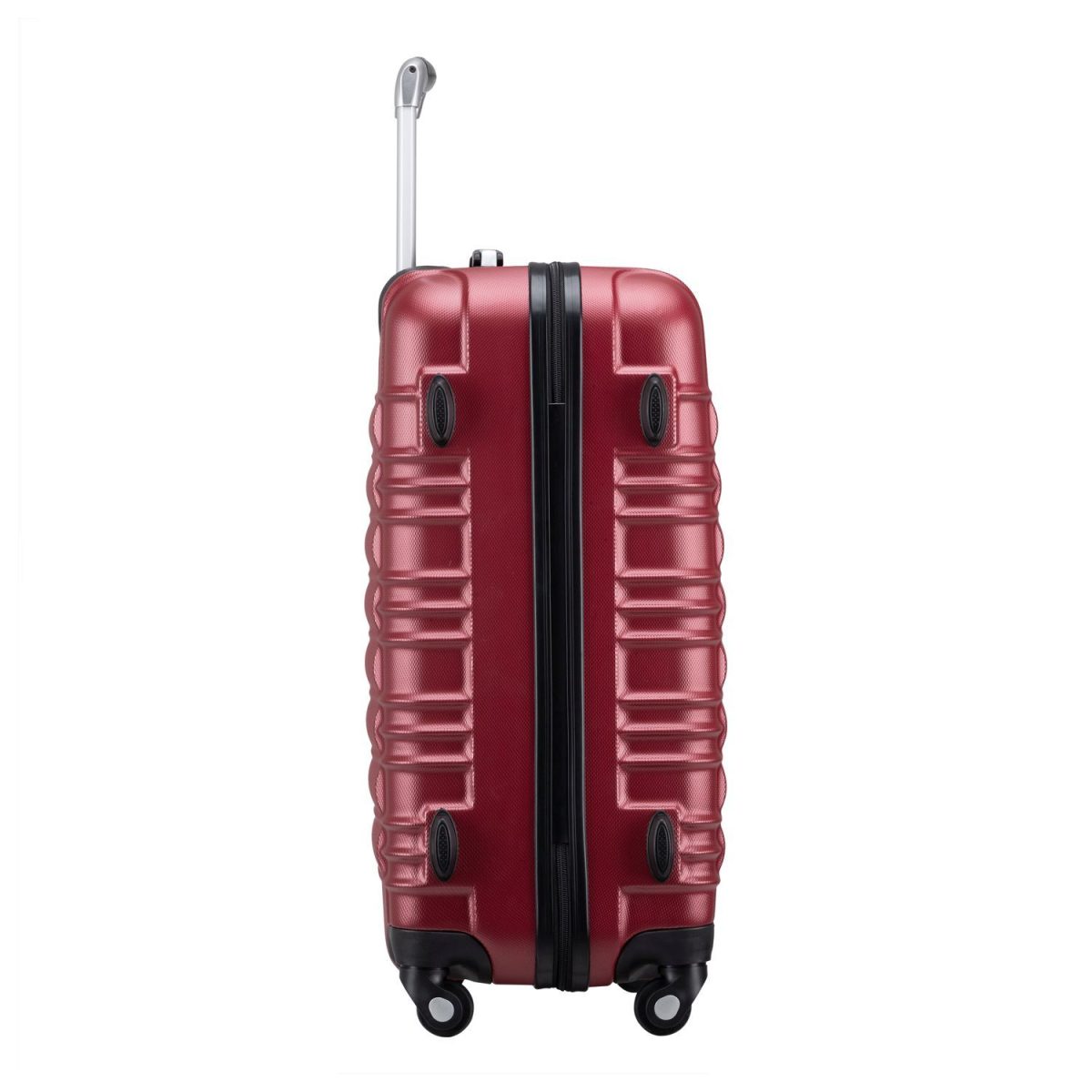 Set 4 trolere ABS de diferite dimensiuni, S-M-L-XL, roti robuste de 360°, rosu,Juskys - imagine 8