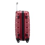 Set 4 trolere ABS de diferite dimensiuni, S-M-L-XL, roti robuste de 360°, rosu,Juskys - imagine 8