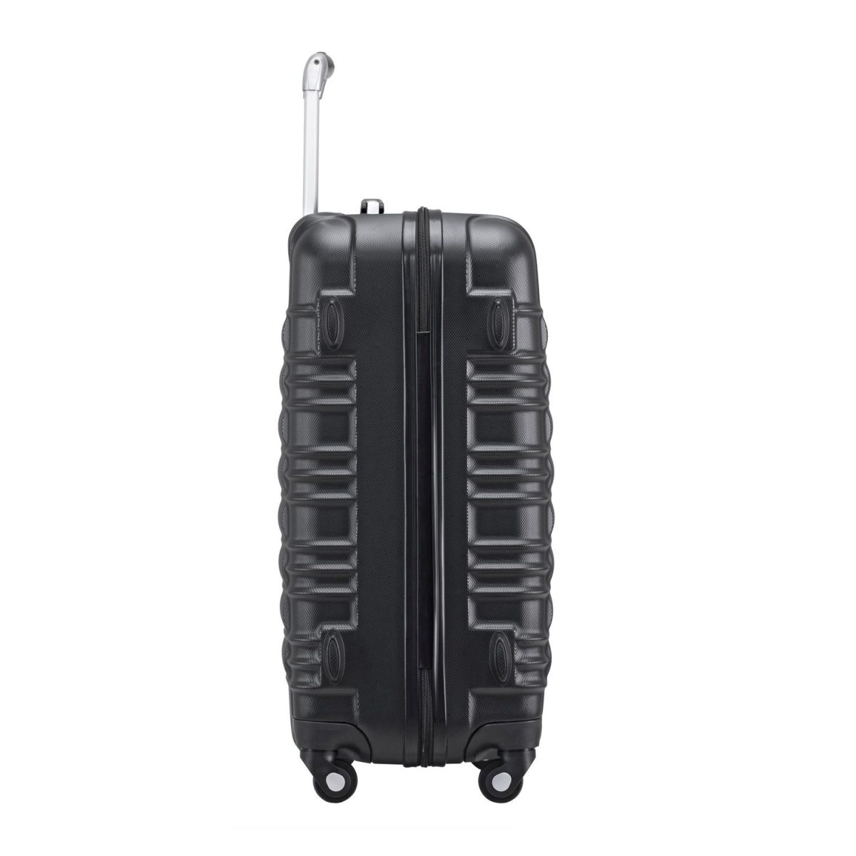 Set 4 trolere de diferite dimensiuni, S-M-L-XL, ABS, roti robuste de 360°, negru - imagine 5