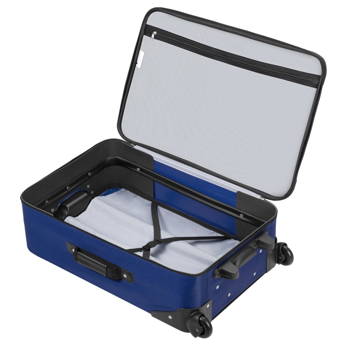 Set 3 trolere si 2 genti cosmetice, Atena, L-M, poliester, albastru - imagine 13