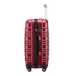 Set 4 trolere ABS de diferite dimensiuni, S-M-L-XL, roti robuste de 360°, rosu,Juskys - imagine 9