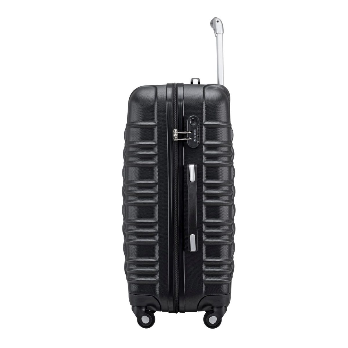 Set 4 trolere de diferite dimensiuni, S-M-L-XL, ABS, roti robuste de 360°, negru - imagine 6