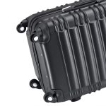 Set 4 trolere de diferite dimensiuni, S-M-L-XL, ABS, roti robuste de 360°, negru - imagine 7