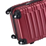 Set 4 trolere ABS de diferite dimensiuni, S-M-L-XL, roti robuste de 360°, rosu,Juskys - imagine 11