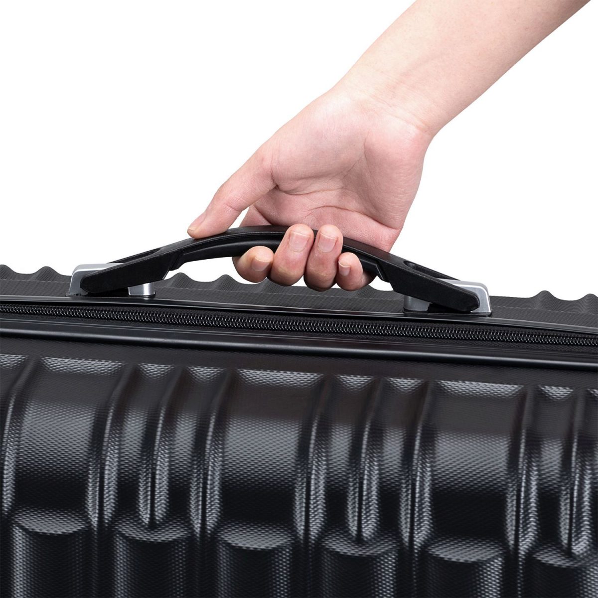Set 4 trolere de diferite dimensiuni, S-M-L-XL, ABS, roti robuste de 360°, negru - imagine 15