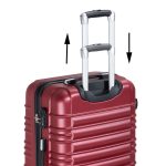 Set 4 trolere ABS de diferite dimensiuni, S-M-L-XL, roti robuste de 360°, rosu,Juskys - imagine 17