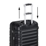 Set 4 trolere de diferite dimensiuni, S-M-L-XL, ABS, roti robuste de 360°, negru - imagine 8