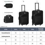 Set 3 trolere si 2 genti cosmetice, Atena, L-M, poliester, negru - imagine 15