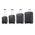 Set 4 trolere de diferite dimensiuni, S-M-L-XL, ABS, roti robuste de 360°, negru - imagine 4