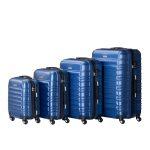 Set 4 trolere de diferite dimensiuni, S-M-L-XL, ABS, roti robuste de 360°, albastru - imagine 15