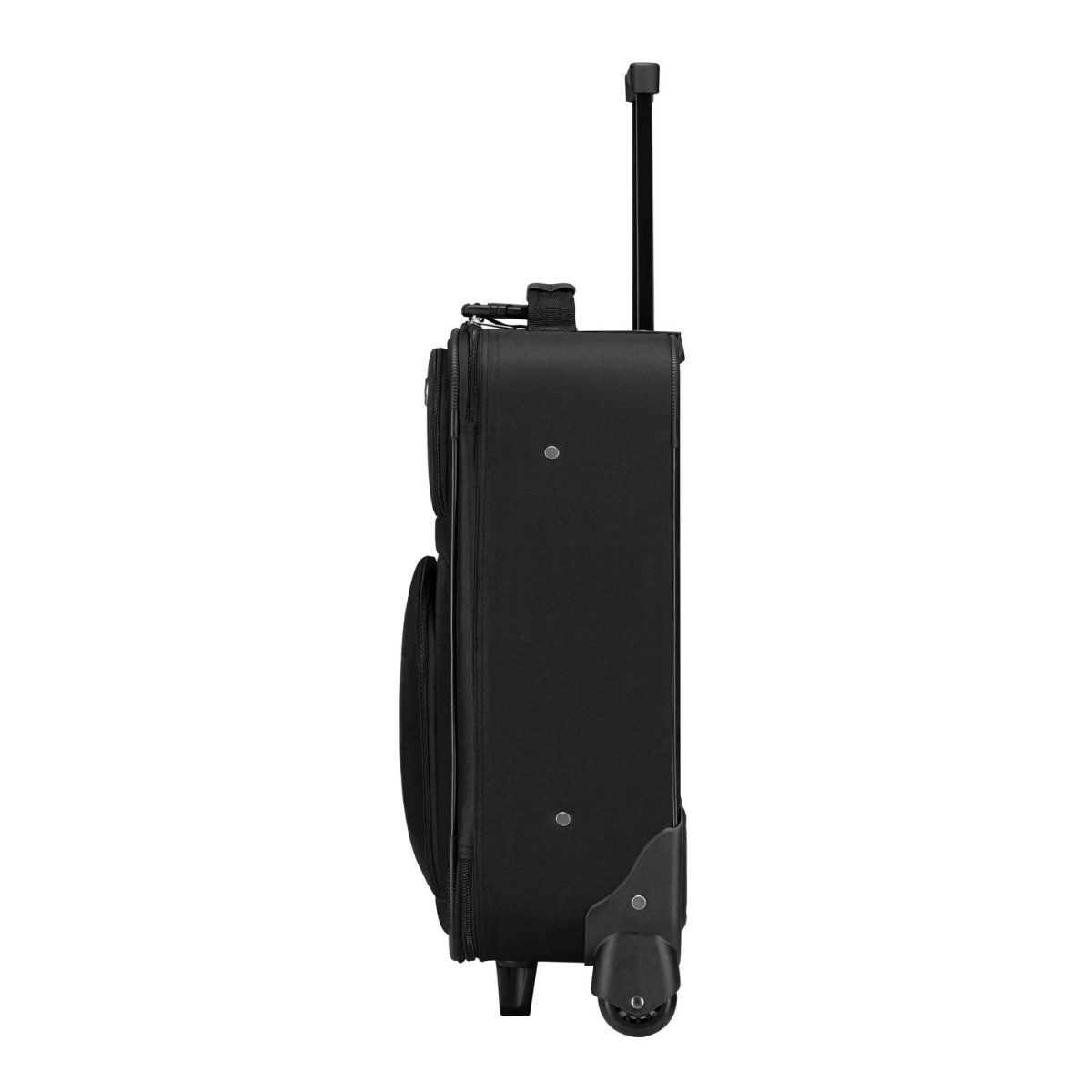 Set 3 trolere si 2 genti cosmetice, Atena, L-M, poliester, negru - imagine 5
