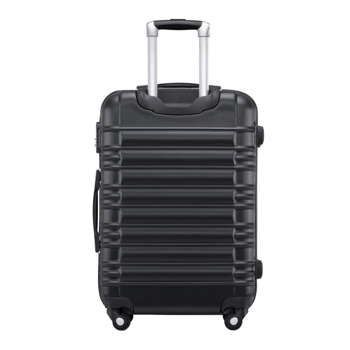 Set 4 trolere de diferite dimensiuni, S-M-L-XL, ABS, roti robuste de 360°, negru - imagine 12