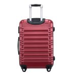Set 4 trolere ABS de diferite dimensiuni, S-M-L-XL, roti robuste de 360°, rosu,Juskys - imagine 7
