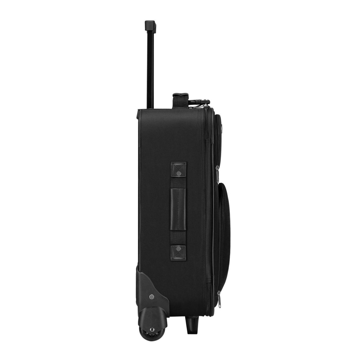 Set 3 trolere si 2 genti cosmetice, Atena, L-M, poliester, negru - imagine 6