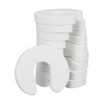 Siguranta usi copii, set de 10, din spuma flexibila,  2 x 9 x 10,5 cm, albe