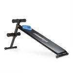 Banca abdomene Relaxdays, pliabila, neagra, greutate suportata 100 kg, 63 x 33 x 135 cm
