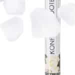Tun confeti, petale de trandafiri albe, 150g, inaltime efect 6/8 metri,  40 x 5 x 5 cm