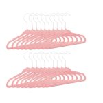 Set 20 umerase pentru copii, din plastic/metal/catifea, roz deschis - imagine 8