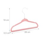 Set 20 umerase pentru copii, din plastic/metal/catifea, roz deschis - imagine 5