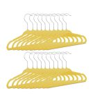 Set 20 umerase pentru copii, din plastic/metal/catifea, galben
