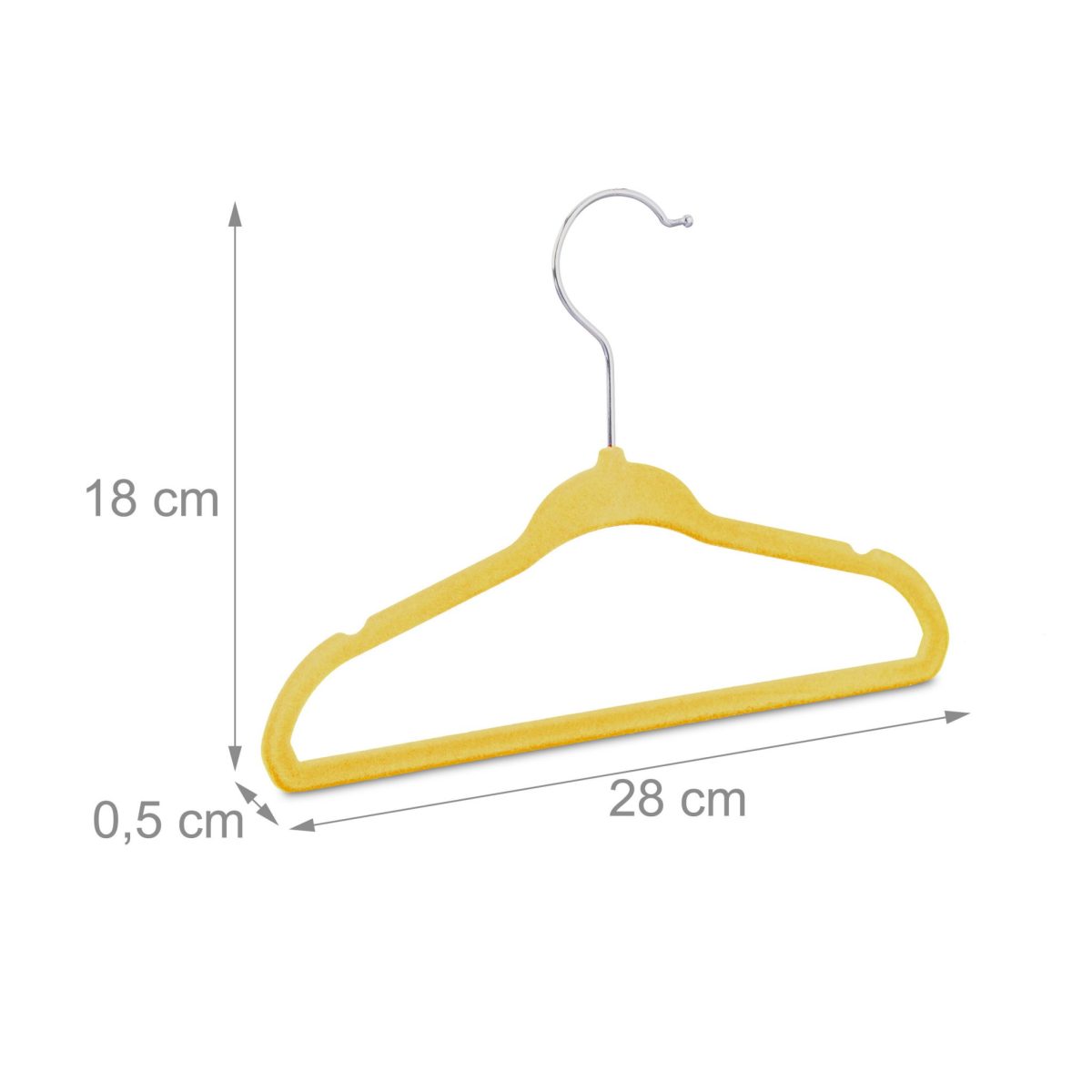 Set 20 umerase pentru copii, din plastic/metal/catifea, galben - imagine 5