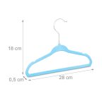 Set 20 umerase pentru copii, din plastic/metal/catifea, turcoaz - imagine 4