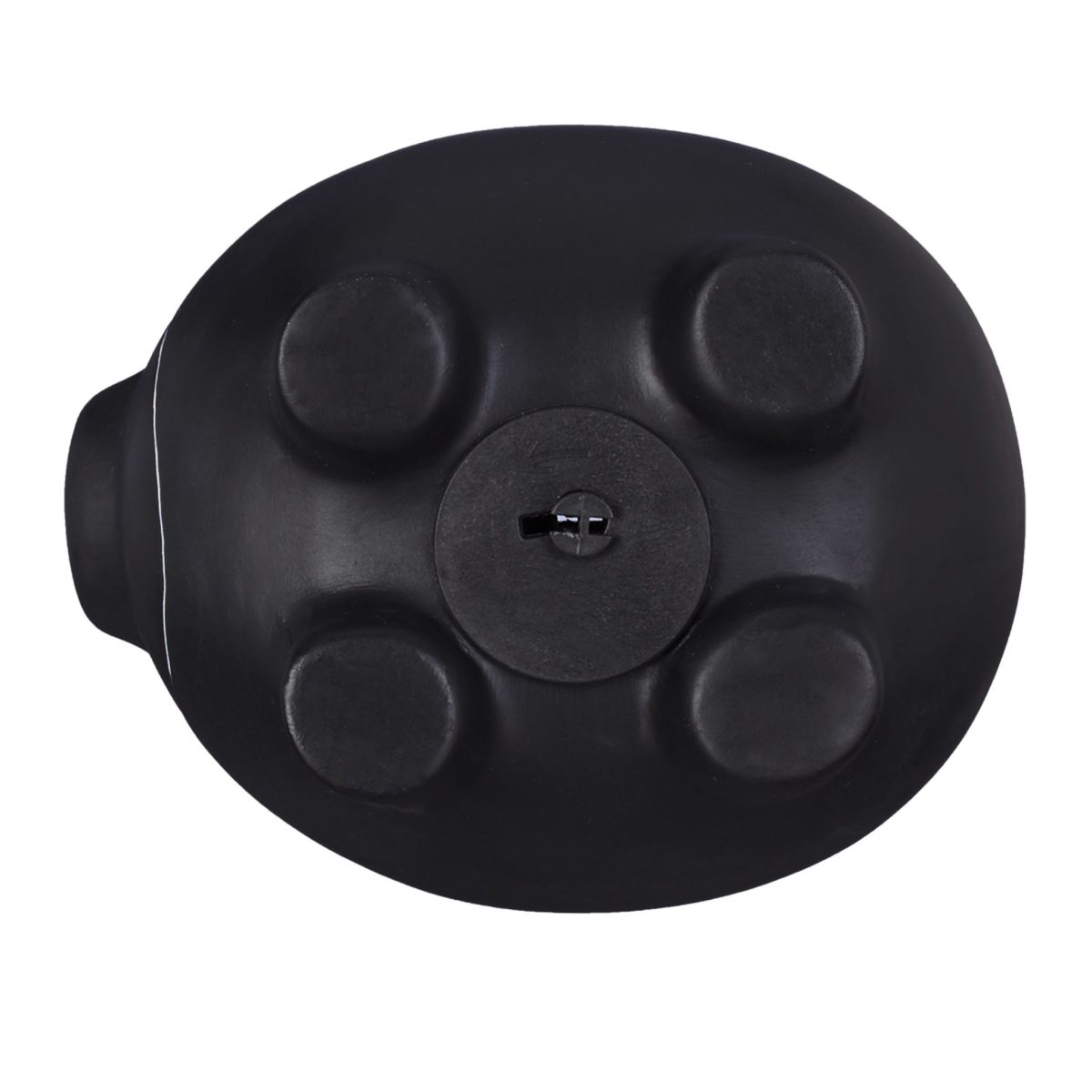 Pusculita decorativa, purcelus, de scris, din ceramica, neagra, 14 x 17 x 13 cm - imagine 4