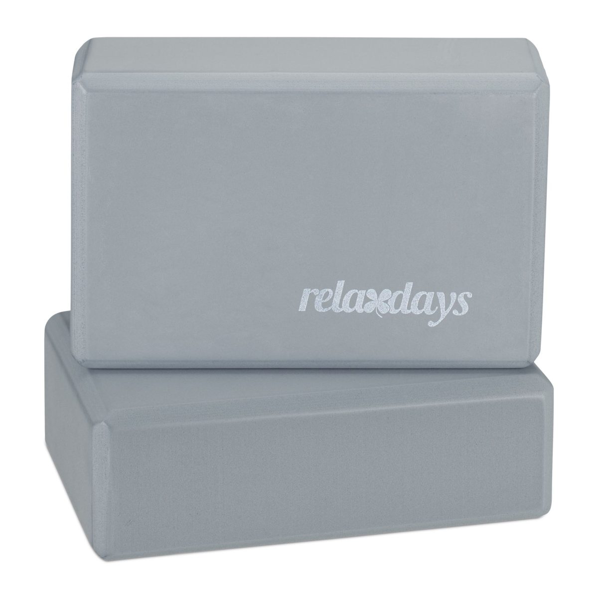 Caramida yoga, Relaxdays, gri/alb, din spuma tare, 8 x 23 x 15 cm - imagine 11
