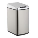 Cos de gunoi cu senzor automat, 12 L, capac anti-miros,  41 x 21,5 x 28 cm, negru/argintiu