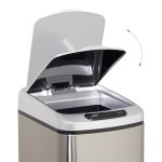 Cos de gunoi cu senzor automat, 12 L, capac anti-miros,  41 x 21,5 x 28 cm, negru/argintiu - imagine 8