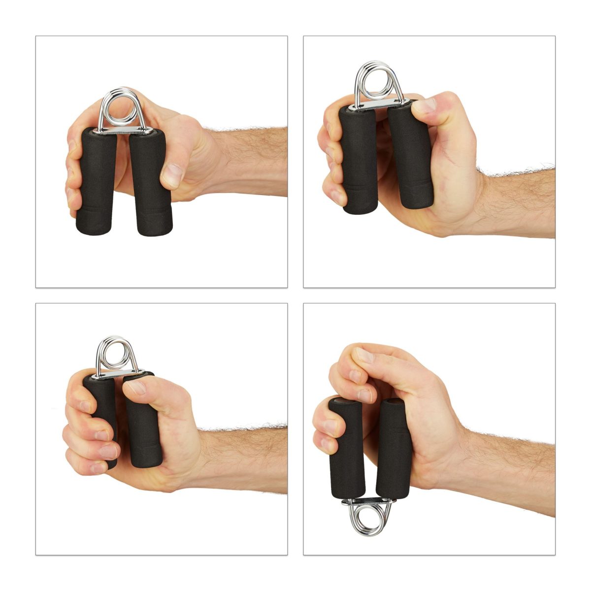 Flexor maini, set de 2, din fier/spuma, 12 x 9,5 x 3 cm - imagine 7