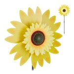 Decoratiune pentru gradina, foloarea soarelui, din plastic, 70 x 30 x 9 cm - imagine 2