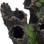Decor acvariu, trunchi de copac, negru/verde, 16,5 x 15,5 x 11 cm - imagine 5