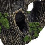 Decor acvariu, trunchi de copac, negru/verde, 16,5 x 15,5 x 11 cm - imagine 4