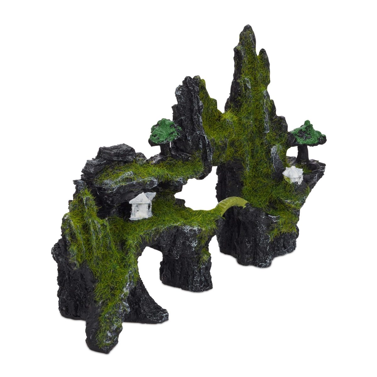 Decoratiune acvariu, roca, gri/verde/alb,  17 x 23,5 x 8,5 cm - imagine 9