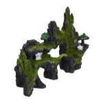 Decoratiune acvariu, roca, gri/verde/alb,  17 x 23,5 x 8,5 cm - imagine 9
