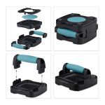 Manere flotari, cu roti, 2 bucati, 9,5 x 16,5 x 17 cm, negru/turcoaz - imagine 7
