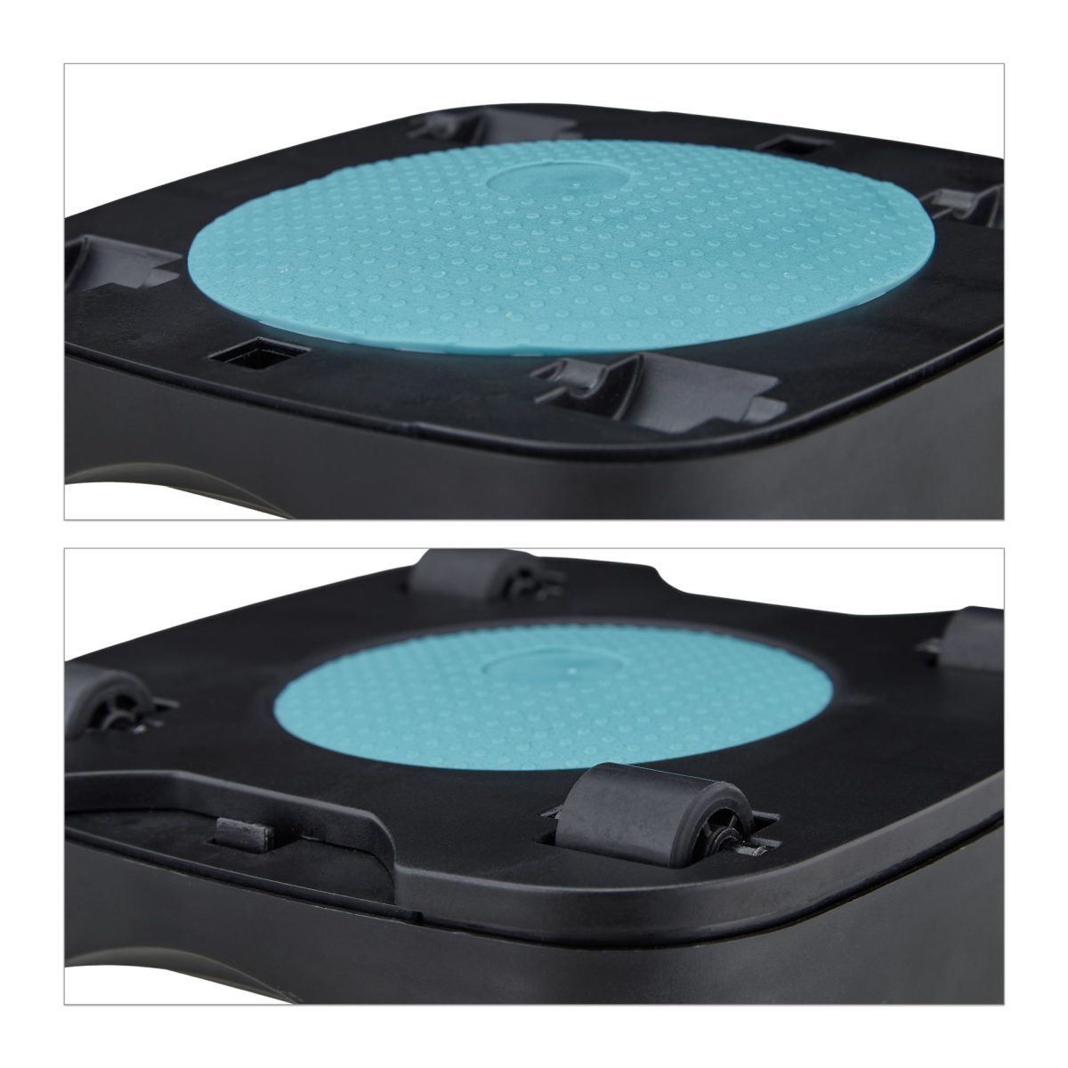 Manere flotari, cu roti, 2 bucati, 9,5 x 16,5 x 17 cm, negru/turcoaz - imagine 8