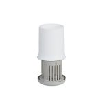 Perie de toaleta cu suport, din plastic, alb/gri,  41 x 11 cm - imagine 6