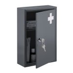 Dulap pentru medicamente, 2 etaje, gri/alb, 32 x 21,5 x 9,5 cm