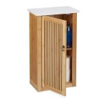 Dulap de baie suspendat, 2 rafturi, 60 x 34,5 x 21 cm, maro