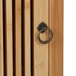 Dulap de baie suspendat, 2 rafturi, 60 x 34,5 x 21 cm, maro - imagine 2