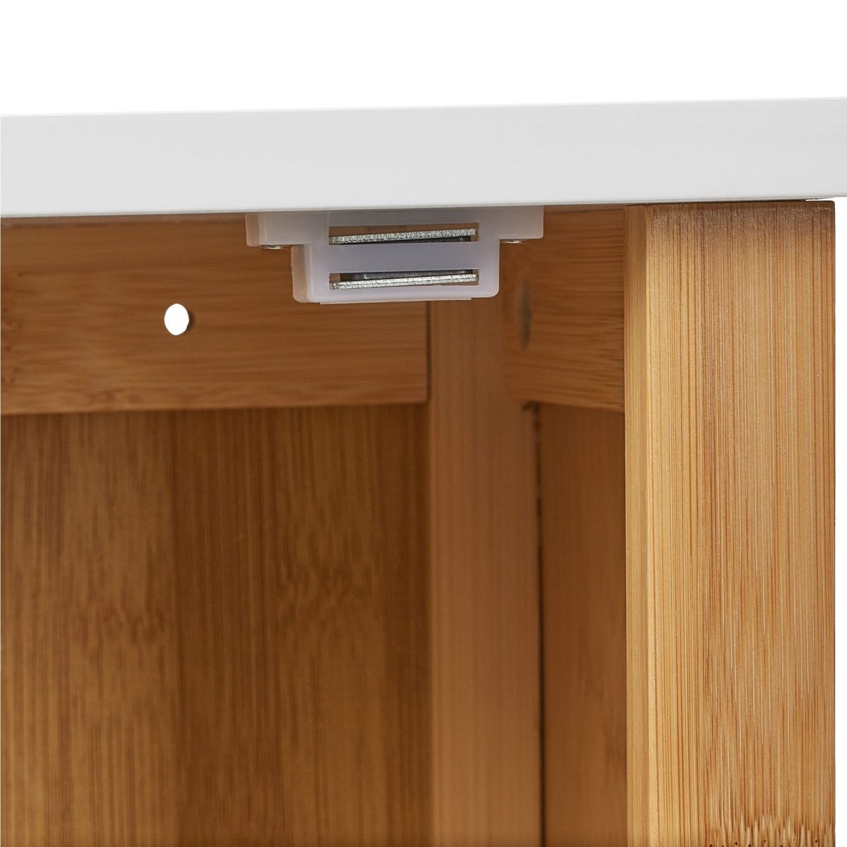 Dulap de baie suspendat, 2 rafturi, 60 x 34,5 x 21 cm, maro - imagine 3