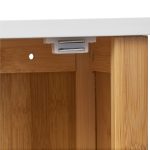 Dulap de baie suspendat, 2 rafturi, 60 x 34,5 x 21 cm, maro - imagine 3