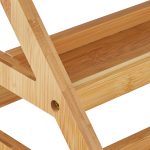 Raft pentru condimente, 3 polite, bambus, 23,5 x 39,5 x 21,5 cm, maro - imagine 6