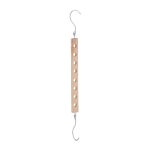 Umeras cu econsomisire spatiu, set de 5, din lemn de lotus/aluminiu, natural/argintiu, 10 x 31 x 5 cm - imagine 2