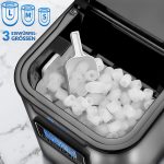 Masina de cuburi de gheata, capacitate de fabricare a ghetii 10-14 kg/24h, otel inoxidabil, timp de productie 7 minute, rezervor 2,2 L, display LCD - imagine 2