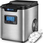 Masina de cuburi de gheata, capacitate de fabricare a ghetii 10-14 kg/24h, otel inoxidabil, timp de productie 7 minute, rezervor 2,2 L, display LCD